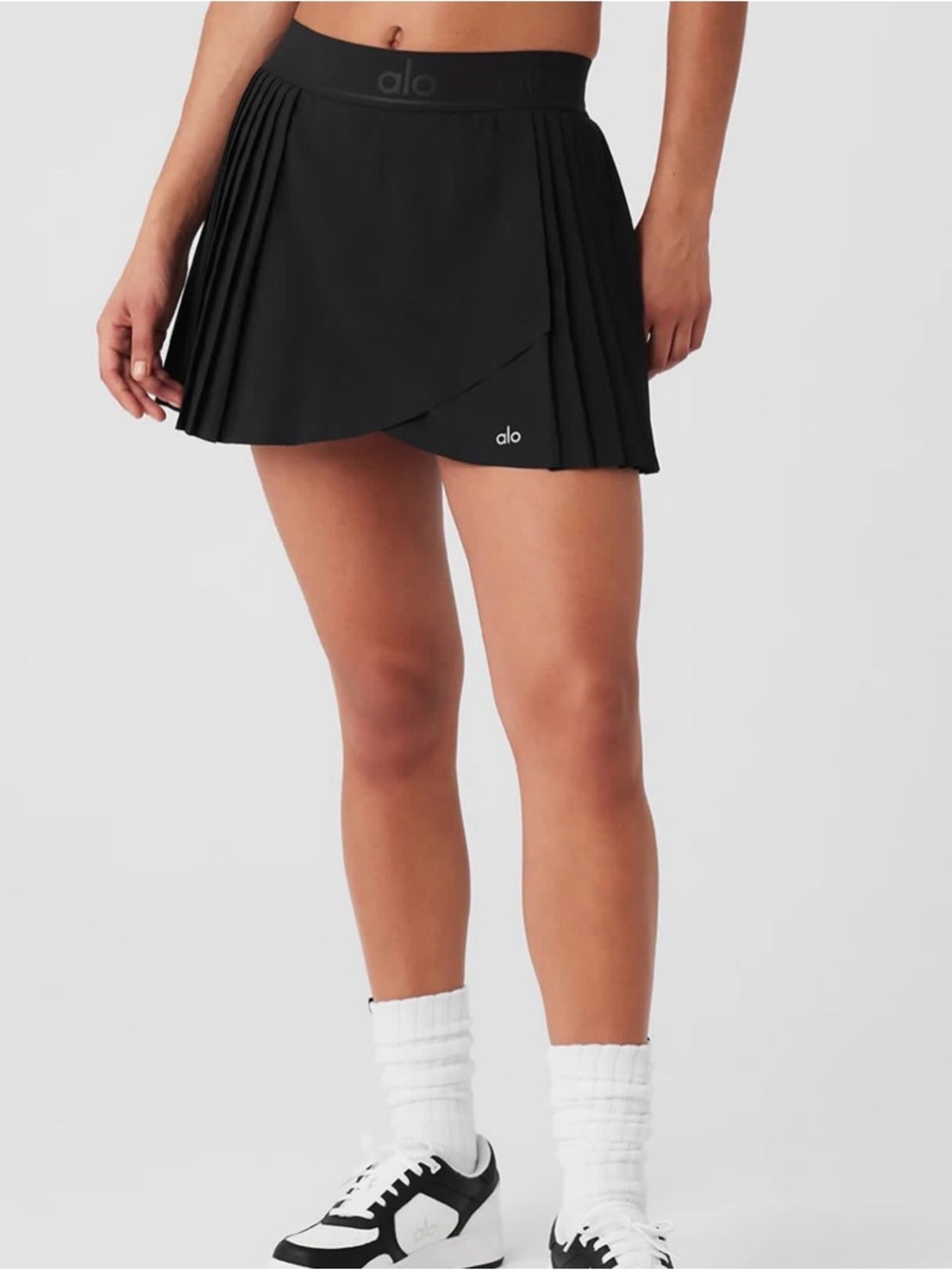 Alo Aces Black Pleated Tennis Skirt